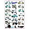 AFFICHE VESPA VIOLET