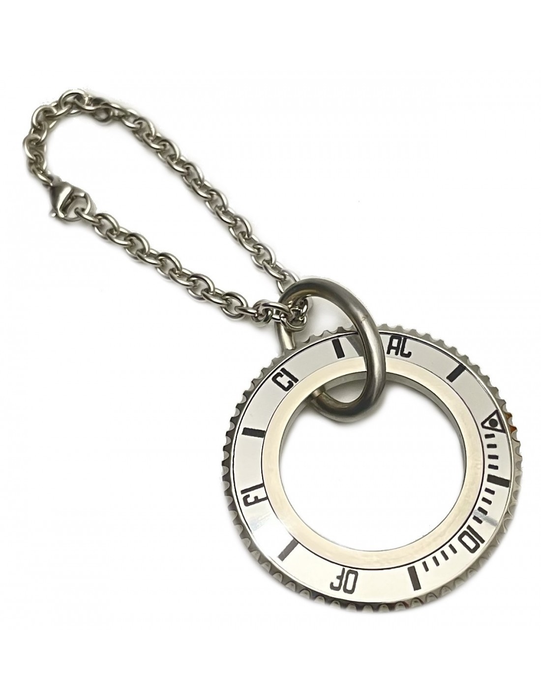 KEYCHAIN RING COLOR WHITE SPEEDOMETER